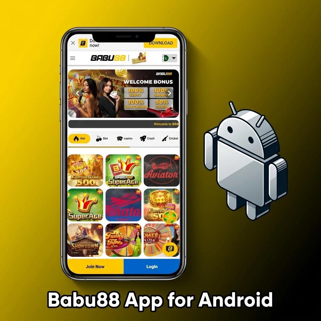 Babu88 Android app free download for smartphones in Pakistan with full betting and casino features