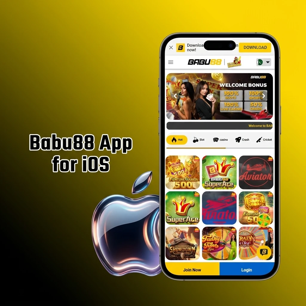 Babu88 iOS app interface on iPhone and iPad showing sports betting and casino features via fast PWA