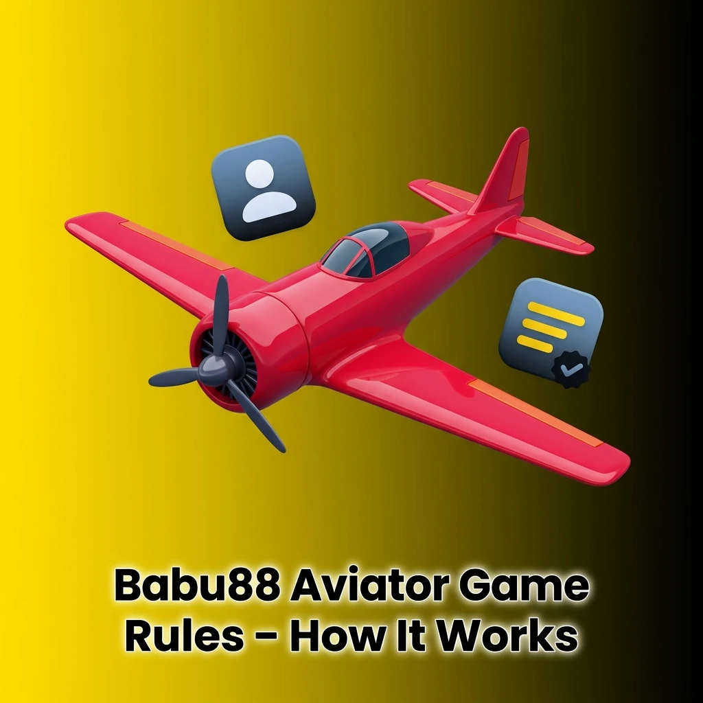 Babu88 Aviator crash game rules showing red airplane multiplier rising with bet and cash out mechanics