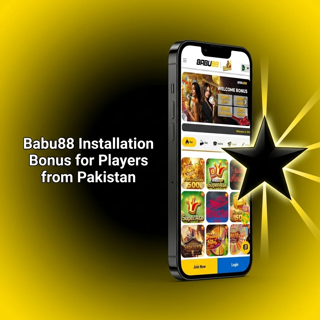 Babu88 welcome and crash game installation bonuses for Pakistan players with 100% and 50% match up to Rs5,000