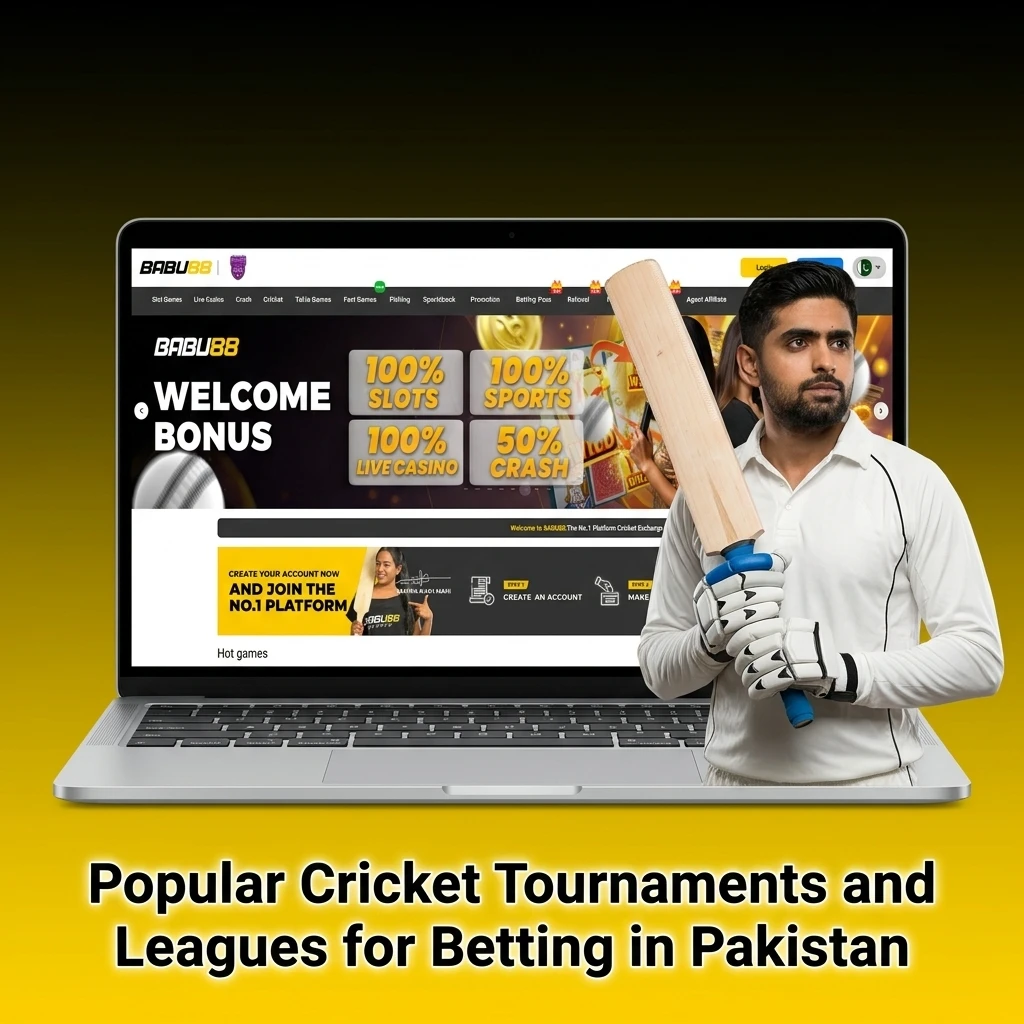 Cricket betting tournaments and leagues on Babu88 Pakistan including PSL, IPL, ICC World Cup, T20 and Ashes
