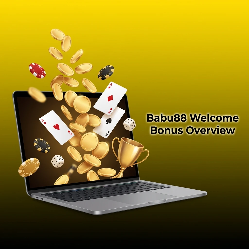 Babu88 welcome bonus table showing 100% deposit bonuses up to Rs5,000 for slots, casino, sports and crash games