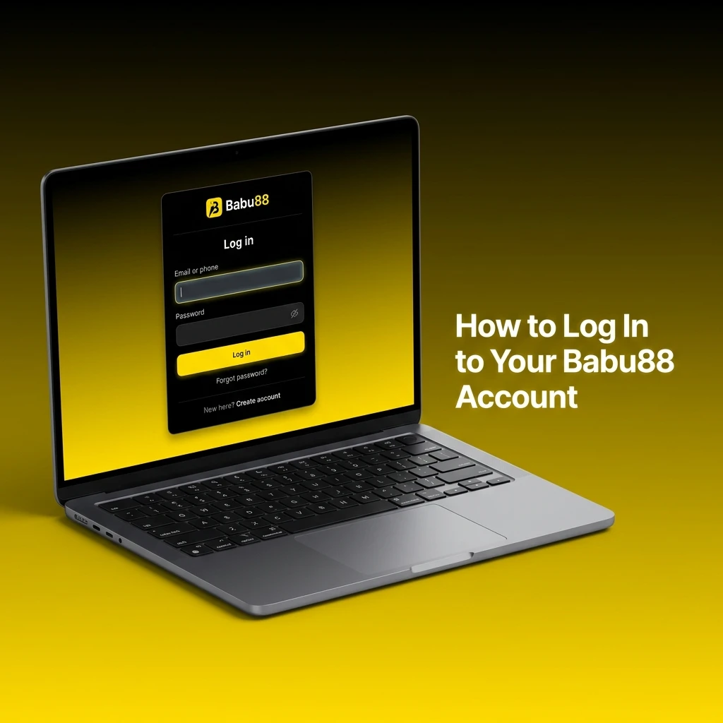Babu88 login steps showing how to sign in with mobile number or email to access your account dashboard