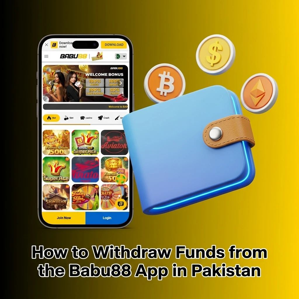 Babu88 app withdrawal steps in Pakistan showing cashier section with D-Pay and MegaPay payout options