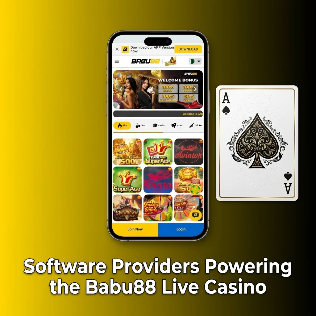 Babu88 live casino software providers including Evolution, Pragmatic Play, Ezugi, SA Gaming, Asia Gaming, Playtech
