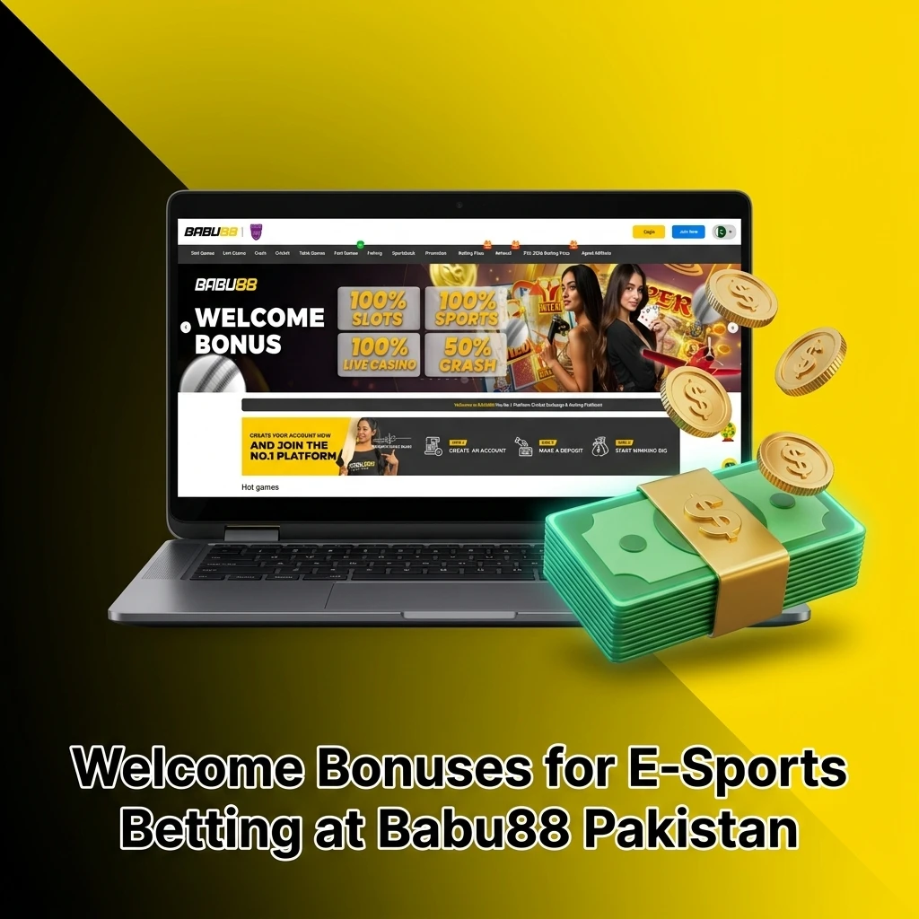 Babu88 Pakistan welcome bonuses for e-sports betting including 100% match up to Rs5,000 and crash game offers